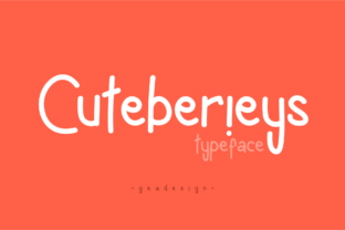 Cuteberieys: A Whimsical Handwritten Font for Crafters