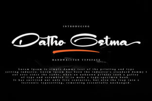 Datho Ostma Font Review: Authentic Handwritten Style
