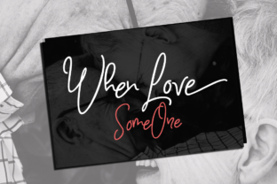 When Love: A Romantic Handwritten Font for Branding